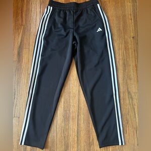 Adidas Black Joggers with White Stripes